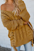 Love Letters Cable Knit Lace Up Sweater